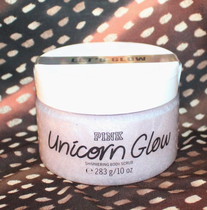 Victoria's Secret PINK UNICORN GLOW Shimmer Body Scrub Exfoliator 10 oz Glitter