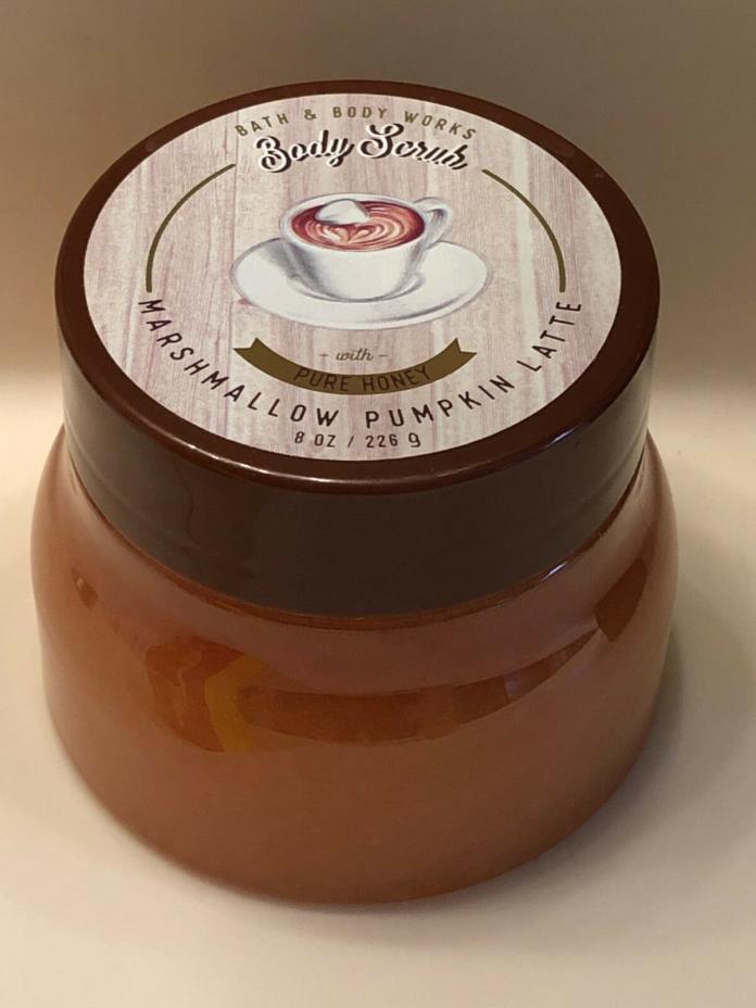 Bath and Body Works Marshmallow Pumpkin Latte Body Scrub with Pure Honey 8 oz