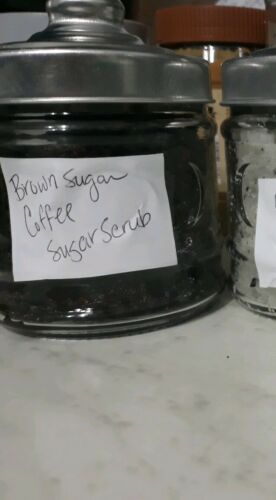 SUGAR SCRUB Homemade Brown Sugar-Coffee Scrub.Peppermint Ess. Oil All Natural