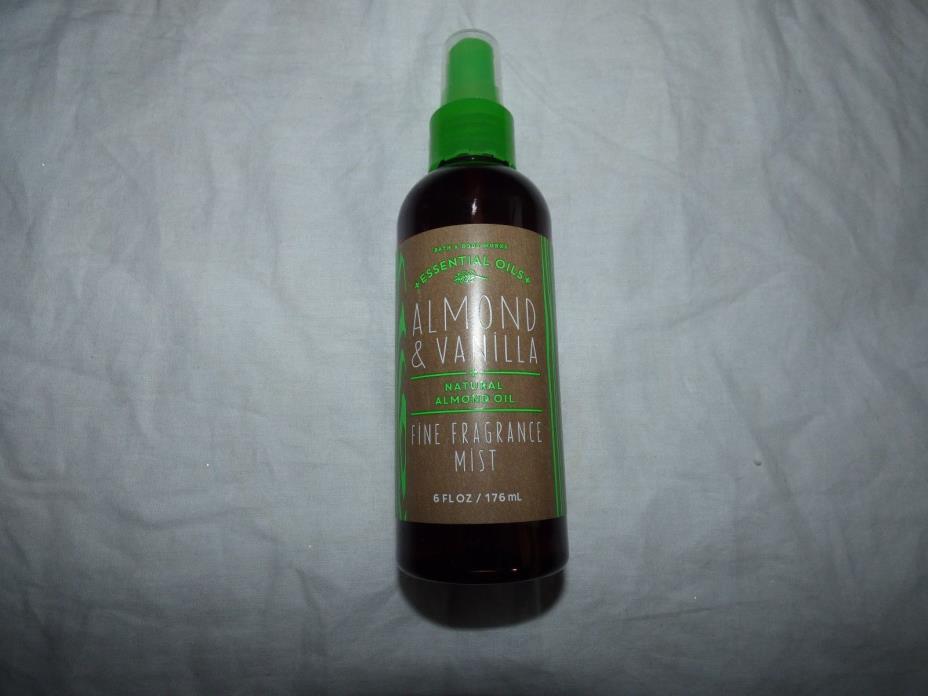 BATH & BODY WORKS Essential Oil Fine Fragrance Mist  Almond & Vanilla 6 Oz NEW