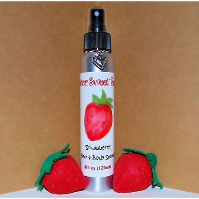 STRAWBERRY Scented Body Splash Hair Perfume Spray PARABEN FREE 4oz