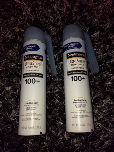 Neutrogena Ultra Sheer Body Mist Full Reach Sunscreen Spray SPF 100 5 oz 2pk Lot