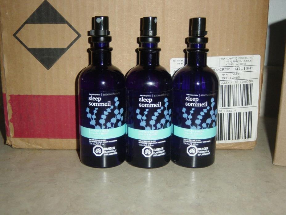Bath and & Body Works Lot of 3  Aromatherapy Sleep Lavender Vanilla Pillow Mist