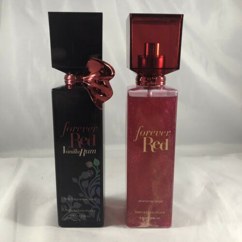 Bath & Body Works Vanilla Rum Fine Fragrance & Mist Forever Red Shimmer Mist 8oz