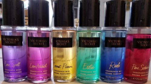 Victoria's Secret Fragrance Mist 6 Bottle Set Love Spell, Rush, Exotic, and more