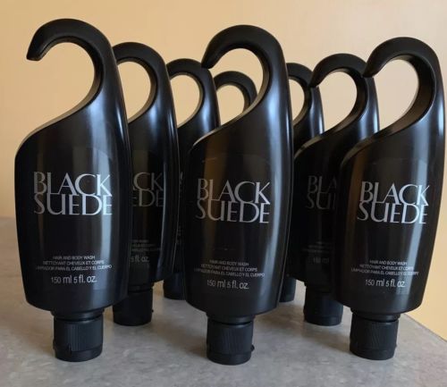 NEW Sealed Lot of 8 Avon Black Suede Hair and Body Wash