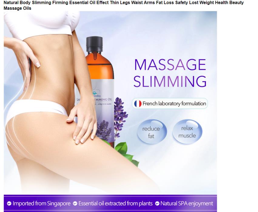200ml Australia 100% Fragrance Lavender Slimming Massage Oil