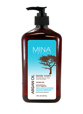 Mina Organics Argan Oil 18oz Body Wash *NEW* USPS Priority