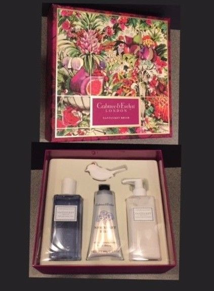Crabtree & Evelyn London Nantucket Briar Gift Set Body Lotion Hand Therapy Gel