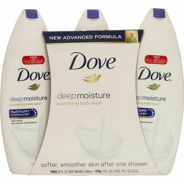 Dove Moisturizing Bodywash, Deep Moisture 3 x 24 fl oz Free shipping