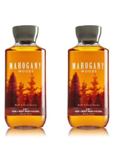 Bath & Body Works Mahogany Woods For Men 2-in-1 Hair and Body Wash 2 Pack