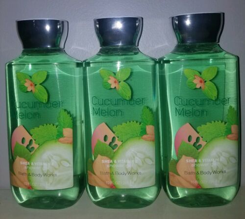 New Bath And Body Works Cucumber Melon Shower Gels Lot Of 3 Retired Sent