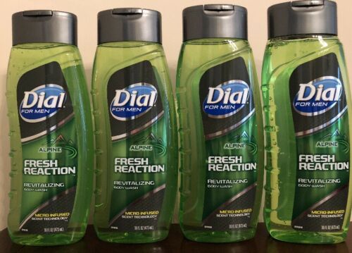 4 - Dial For Men Fresh Reaction ALPINE Body Wash, 16 oz Priority Shipping!