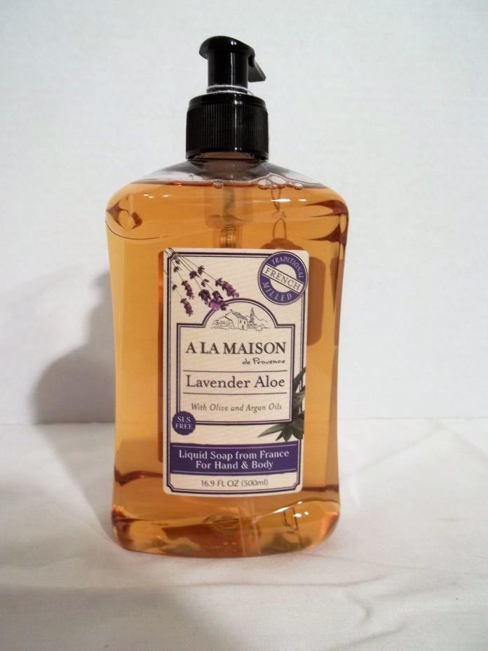 A La Maison Lavender Aloe Hand & Body Wash/Soap-16 Oz-500ml-French Milled