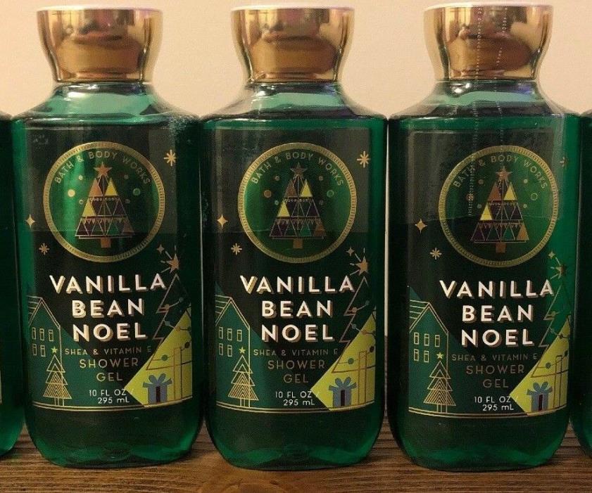 3 - Bath & Body Works Vanilla Bean Noel Shower Gel 10 oz each