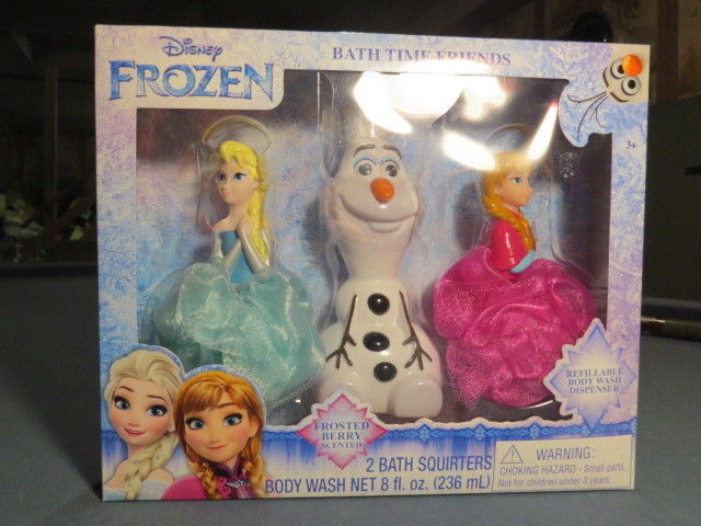 Disney Frozen Bath Time Friends Set 3 Pc, Body Wash 8 oz -Olaf Dispenser  NEW