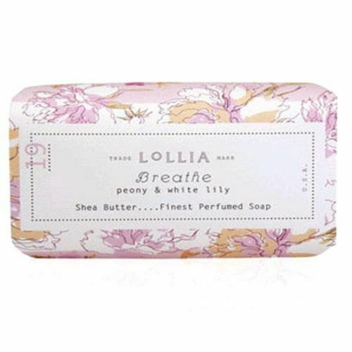 Lollia Breathe Body Bar Soap Perfumed with Peony & White Lily Shea Butter