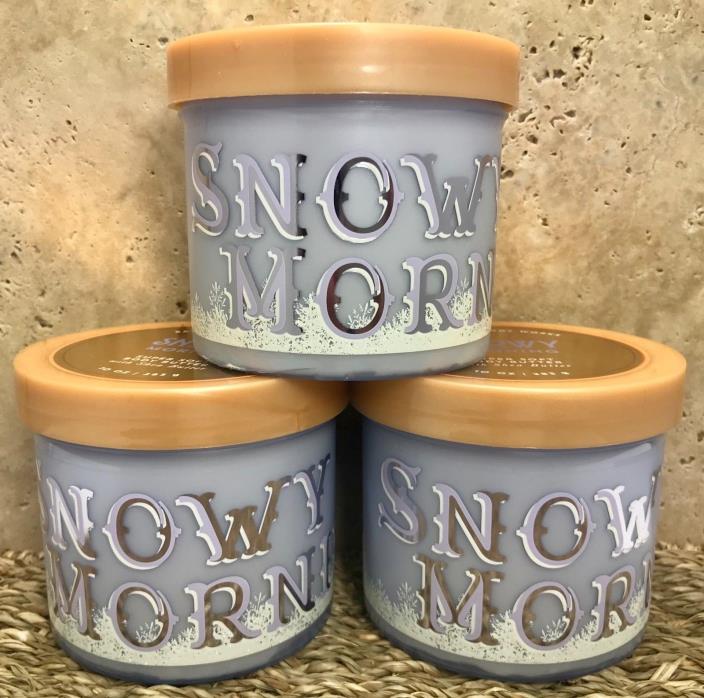 3 BATH AND BODY WORKS *SNOWY MORNING*  BODY BUTTER*New*Free Priority Ship