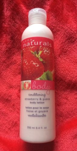 Avon Naturals Conditioning Body Lotion Strawberry And Guava 8.4oz. NEW