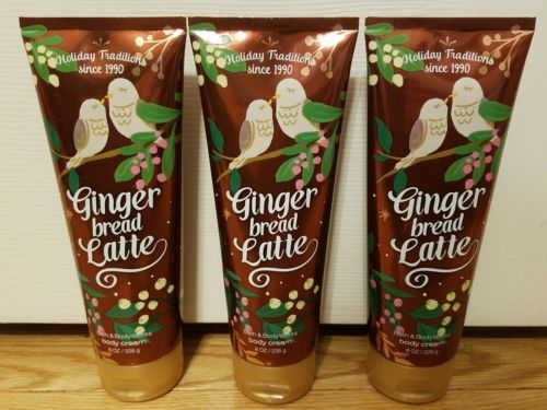 New Bath and Body Works ×3 Ginger Bread Latte Body Cream Lot of 3