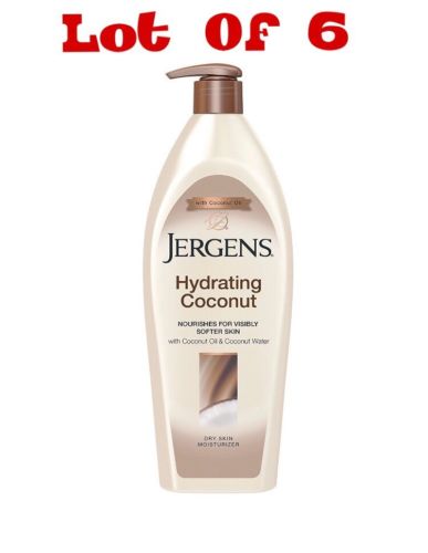 Jergens Hydrating Coconut Dry Skin Moisturizer 16.8 oz (Pack of 6) SALE!