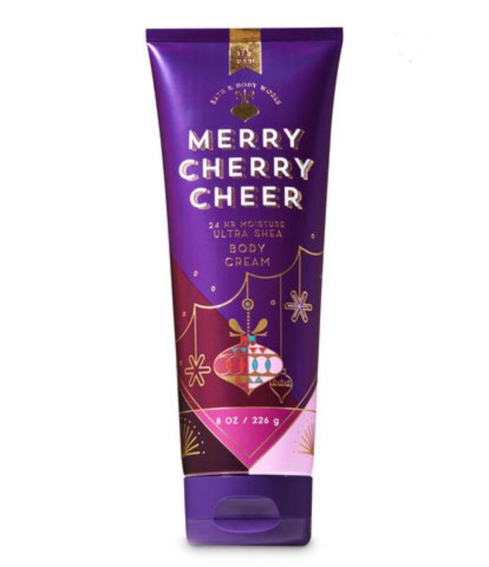 Bath & Body Works Merry Cherry Cheer 24 HR Moisture Body Cream 8oz/226ml New