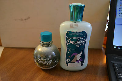Bath and Body Works Frosted Snowberry body lotion and bubble bath