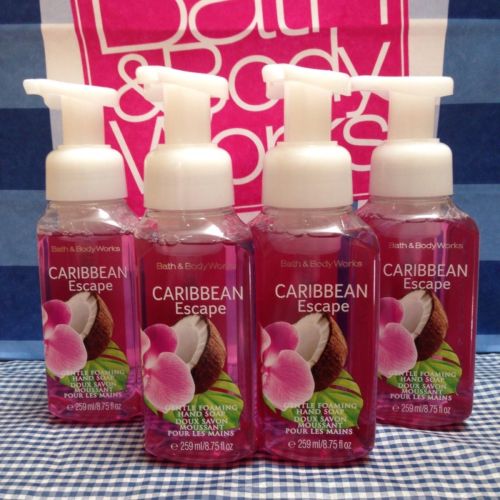 4 x Bath and Body Works Caribbean Escape Foaming Soap NEW!