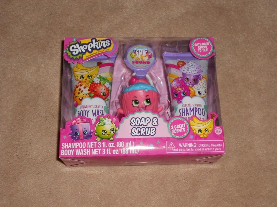 NEW, SHOPKINS SOAP & SCRUB GIFT SET