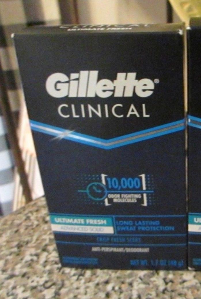 Gillette Clinical Strength Advanced Solid Ultimate Fresh 1.7oz Exp 7/18