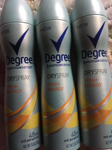 Degree Women Antiperspirant Deodorant Dry Spray, Fresh Energy, 3.8 oz, 3 Pack