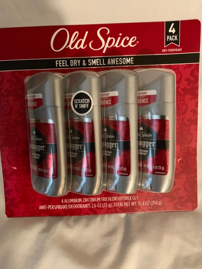 4 pack NEW Men's Old Spice Deodorant/anti perspirant swagger