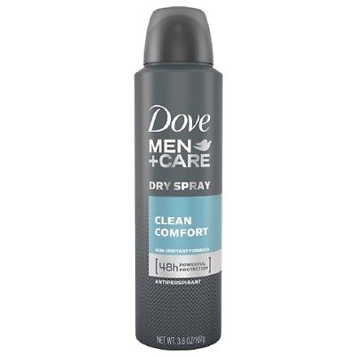 dove Men+Care Dry Spray Clean Comfort Antiperspirant, 3.8 oz