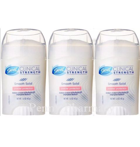 Secret Clinical Strength Solid POWDER PROTECTION 1.6 oz ( 3 pack )