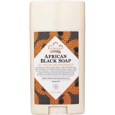 Nubian Heritage African Black Soap 24 Hour All-Natural Deodorant - 2.25 Ounce