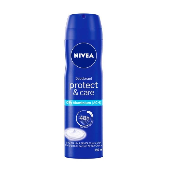 Nivea Protect & Care spray deodorant 0% Aluminum 150ml-FREE SHIPPING