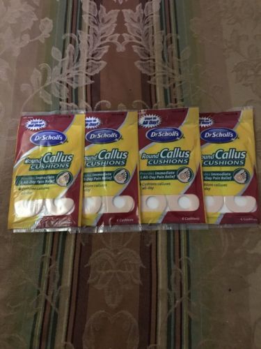 DrScholls Round Callus Cushions Provides Immediate All-Day Pain Relief  Lot of 4