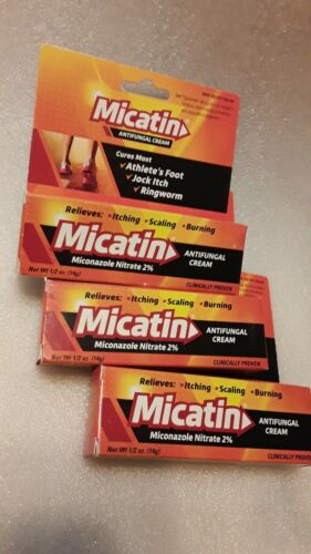 3 Packs of Micatin Anti fungal 2 % Cream for athlete's foot 0.5 oz