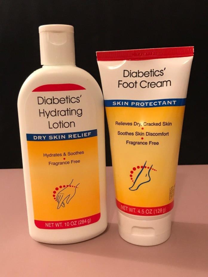 Diabetics' Skin Protectant Foot Cream & Dry Skin Relief Hydrating Lotion NEW