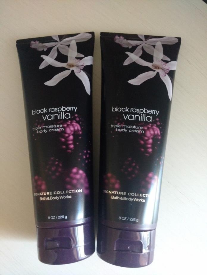 Bath and Body Works Black Raspberry Vanilla Body Cream X2 - New