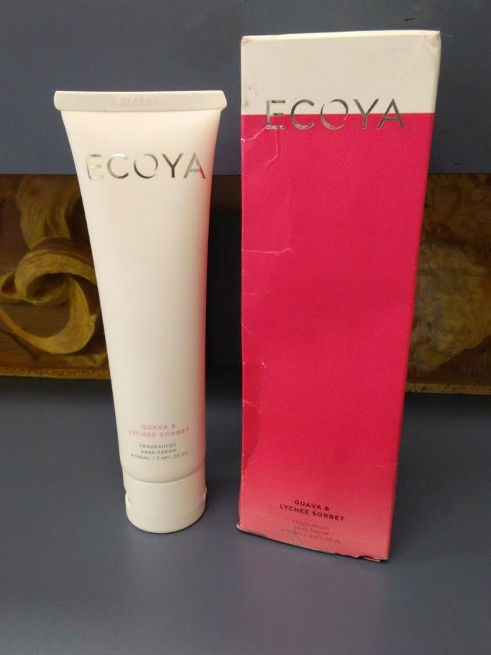 Ecoya Guava & Lychee Sorbet Fragranced Hand Cream 3.4 oz Sealed