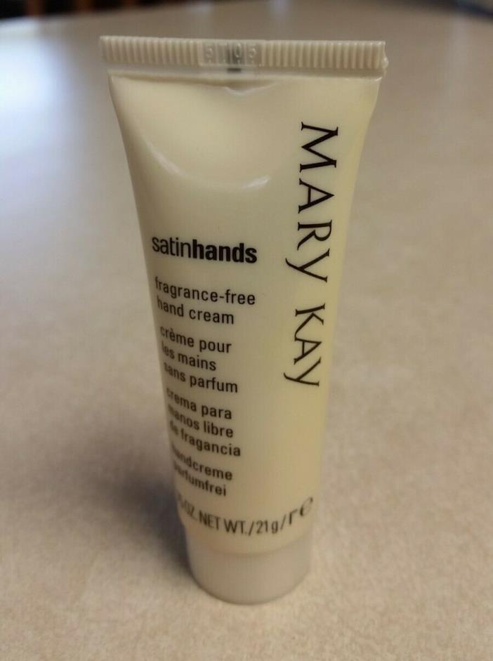 Mary Kay Satin Hands Hand Cream Fragrance-Free Travel Size .75 Oz