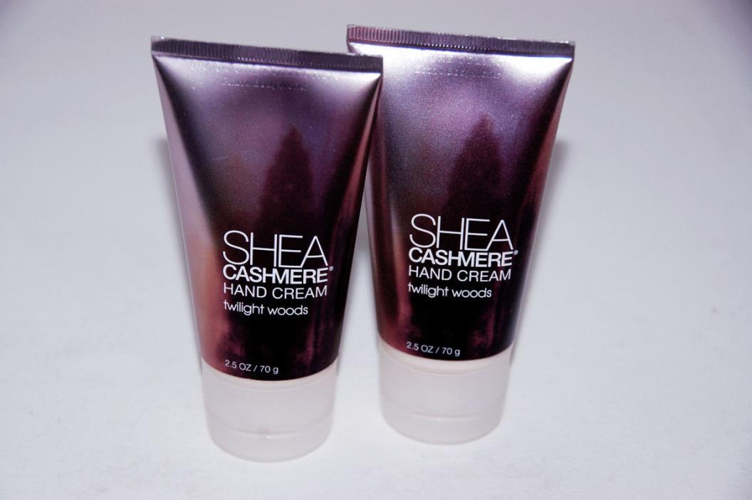 2 Bath & Body Works SHEA CASHMERE TWILIGHT WOODS Hand Cream 2.5 oz- Discontinued