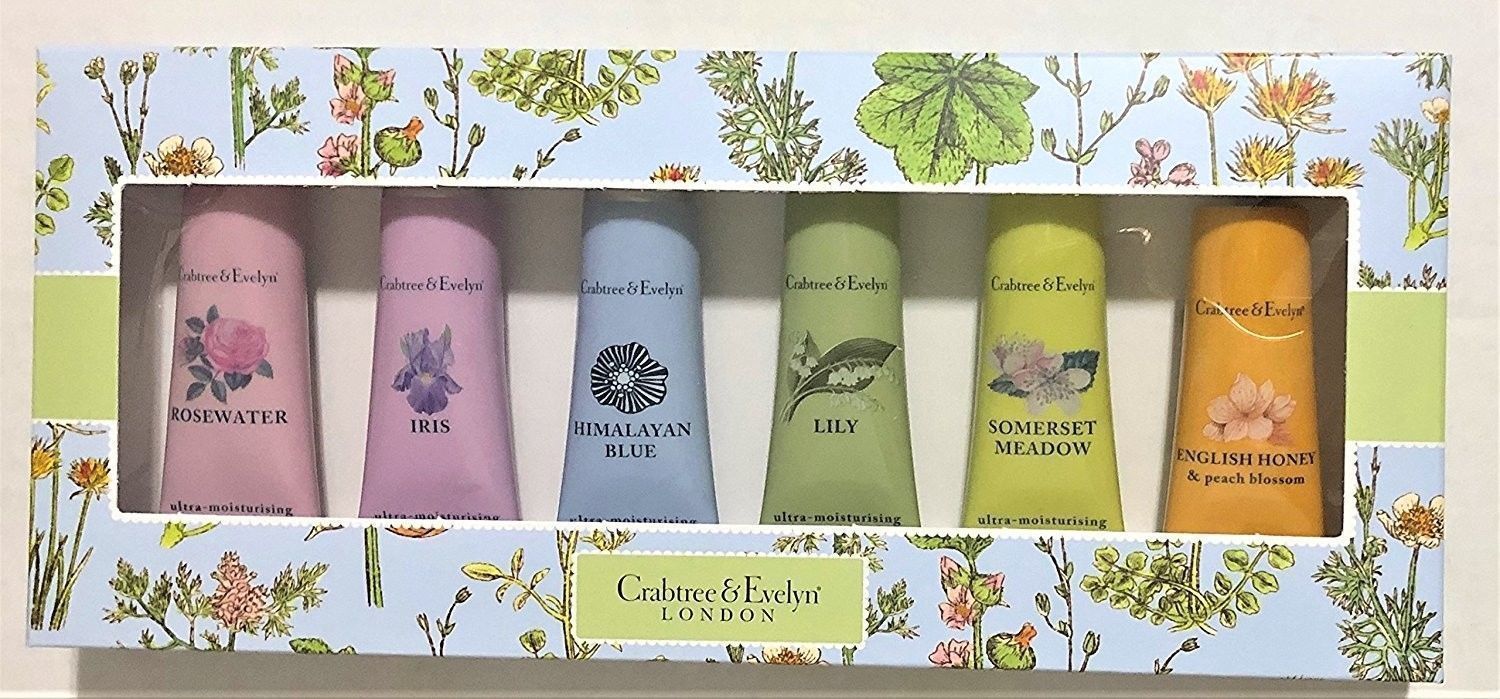 Brand New Crabtree & Evelyn London Six Piece Hand Therapy Gift Set Pink or Blue