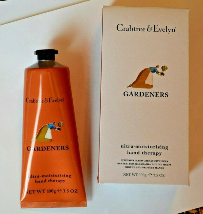 Crabtree & Evelyn Gardeners Hand Therapy Cream Lotion 3.5 oz. NIB 100g Full Size