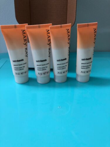 NEW MARY KAY TRAVEL SIZE PEACH SATIN HANDS HAND CREAM LOT OF 4 SHIPS FAST!