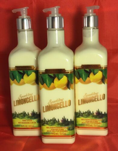 BATH & BODY WORKS Sparkling Limoncello Hand Lotions 15 Oz. X3 *NEW* FREE SHIP US