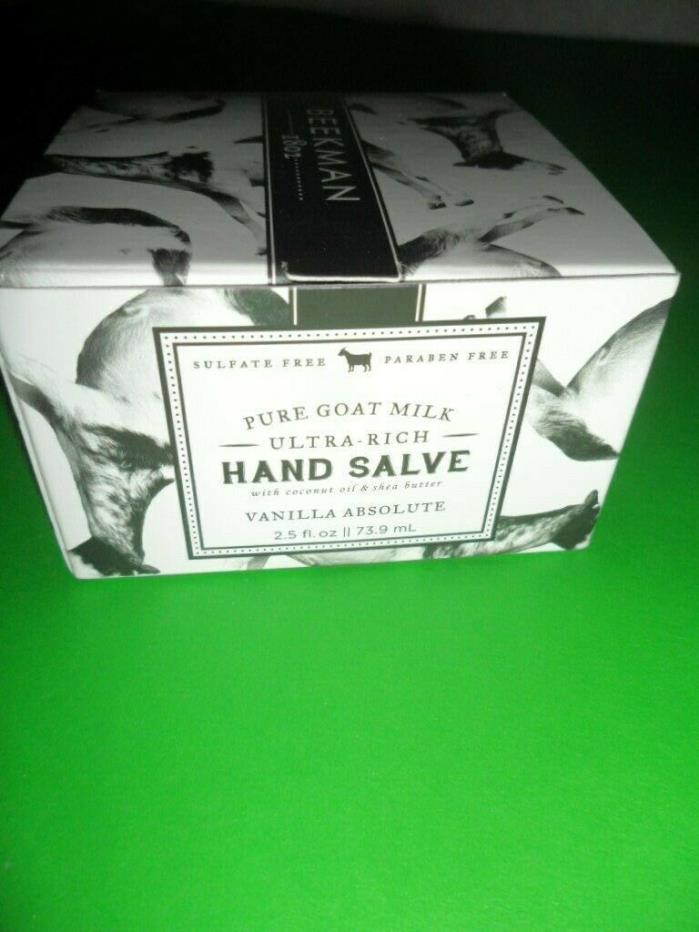 Beekman 1802 Pure Goat Milk Hand Salve Vanilla Absolute 2.5 fl.oz / 73.9mL