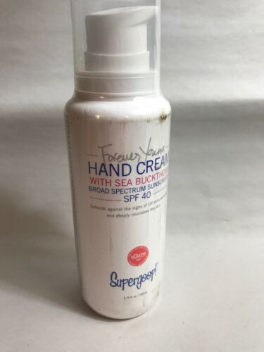 Supergoop Forever Young Hand Cream Sea Buckthorn SPF 40 6.76 oz. New, Sealed