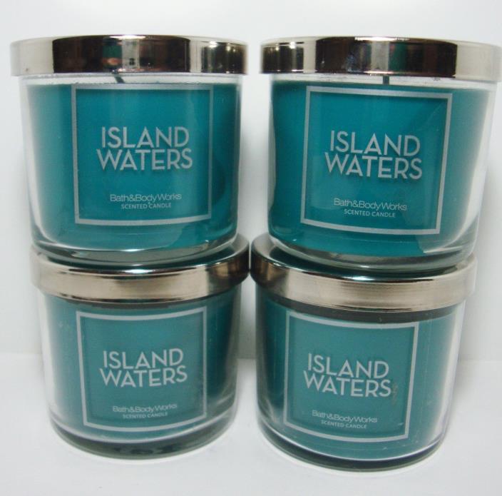 Bath & Body Works Island Waters 4 Oz Candle Lot Of 4